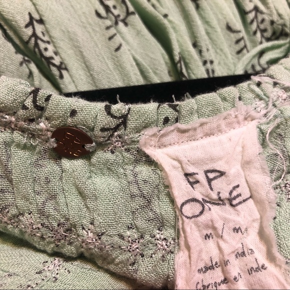 Free People Mint Green Floral Flowy Dress - Picture 10 of 11